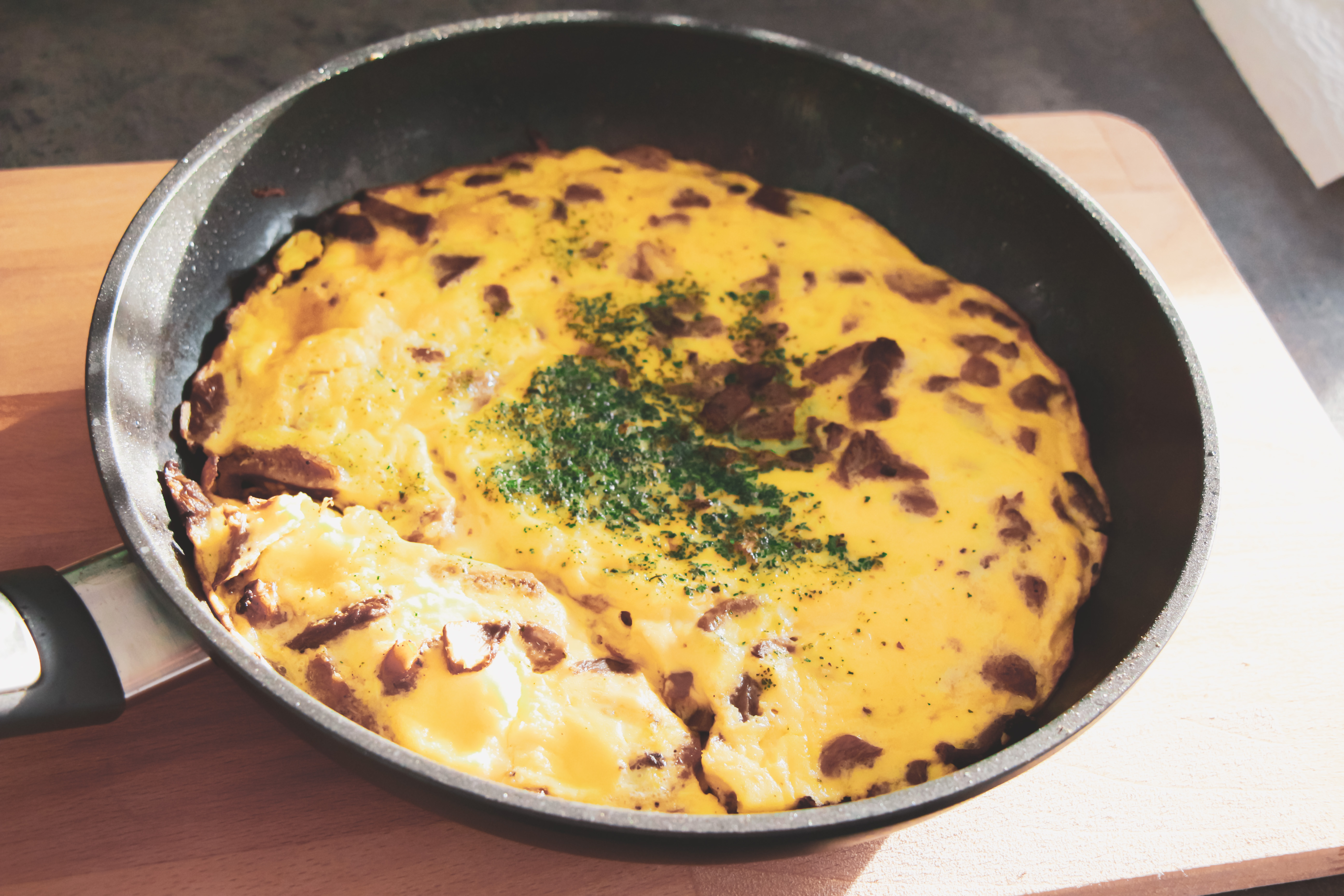 Omeleta s hlívou a Indiánskými vejci OVUS.