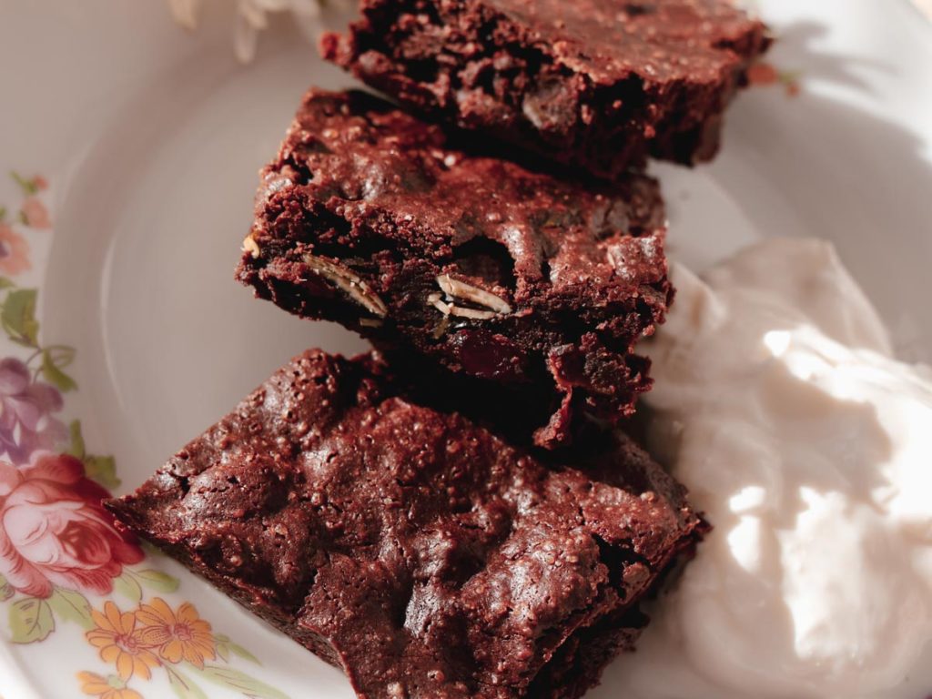 Recept na bezlepkové brownies podle Kateřiny se 70% čokoládou. 