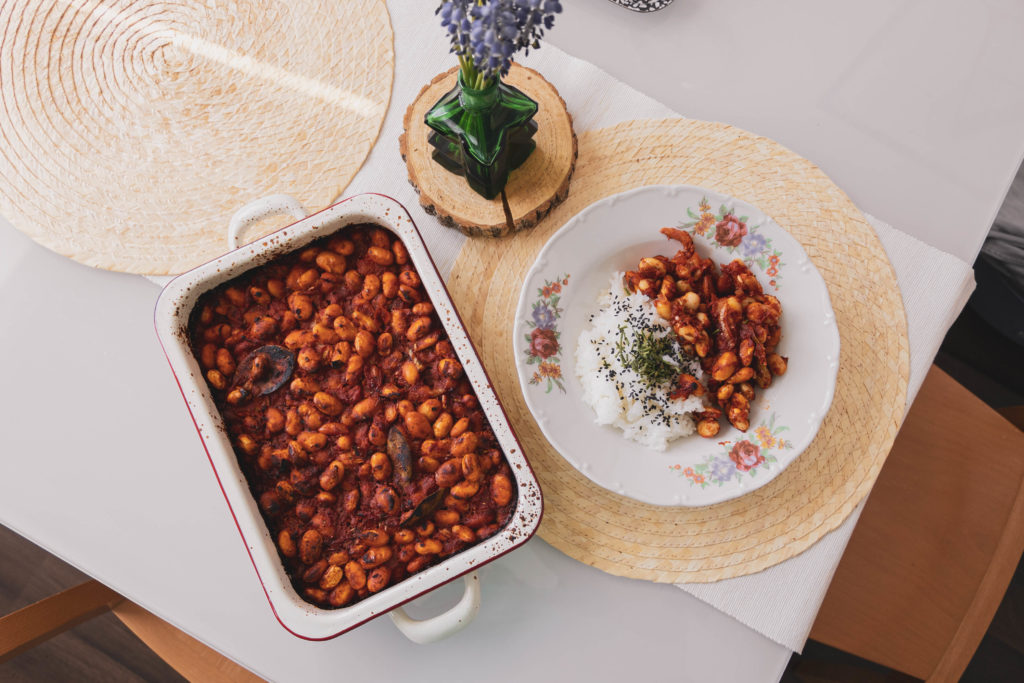 Recept bez lepku a pšenice: Pečené řecké fazole.