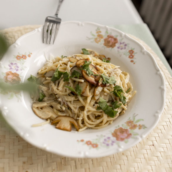 Recept na špagety s hříbkovou omáčkou bez lepku