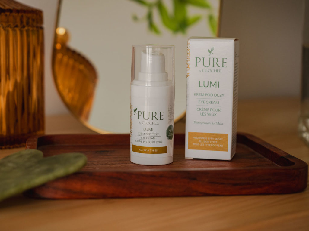 Recenze přírodní kosmetiky Pure by Clochee z Hebe, lumi oční krém