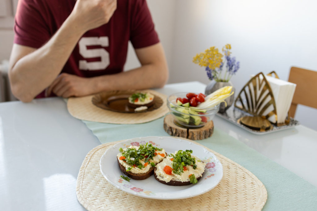 Recept na vajíčkovou pomazánku s tvarohem a cottage sýrem